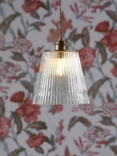Large Pendant Ceiling Light, Antique Brass