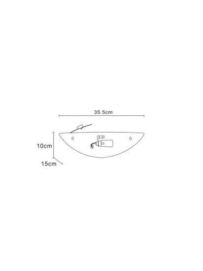 Radius Uplighter Wall Light, White