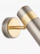 Single Spotlight Wall Light, Matte Nickle/Gold